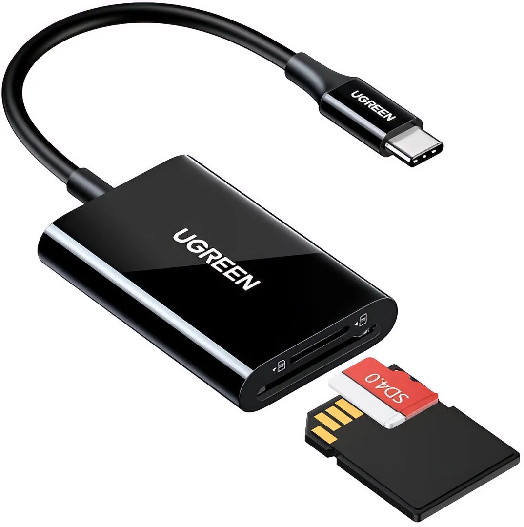 Lettore di schede USB-C UGREEN CM265, SD - microSD, Nero