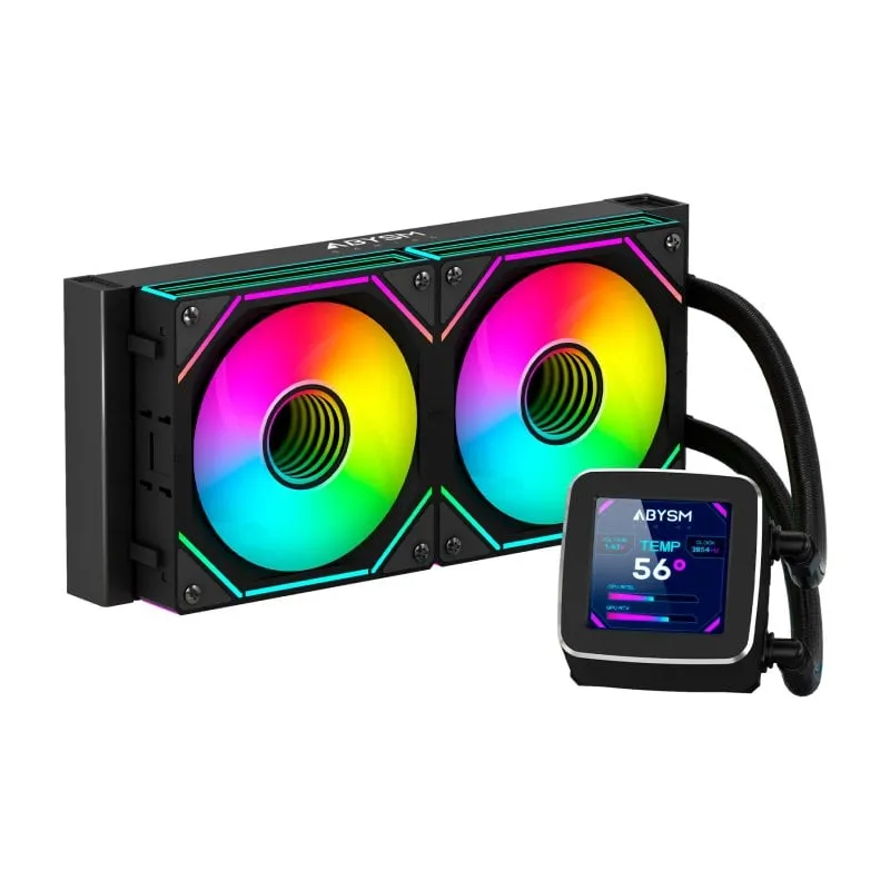 Abysm Gaming Oceanic 240 Nero ARGB Raffreddamento a liquido con schermo LCD da 2,8"
