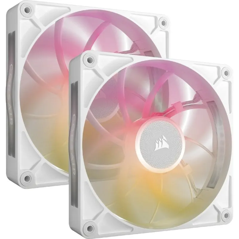 Ventola PWM supplementare Corsair iCUE LINK RX140 MAX RGB Dual Pack da 140 mm Bianca