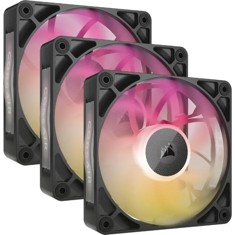 Corsair iCUE LINK RX120 MAX RGB Confezione tripla ventola PWM supplementare da 120 mm Nera