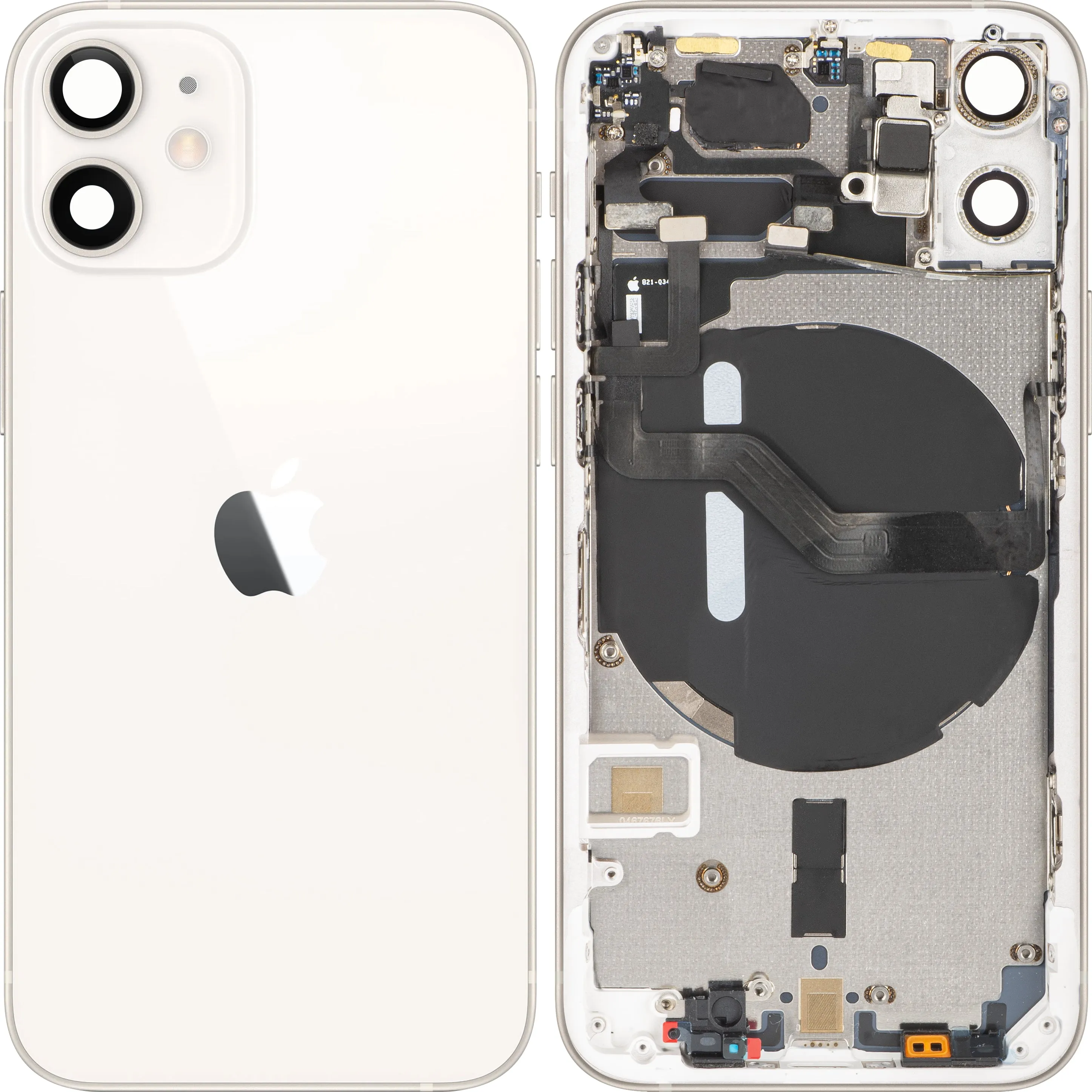 Copertura Batteria Apple iPhone 12 mini, Con Scocca Centrale, Bianco, Swap Premium