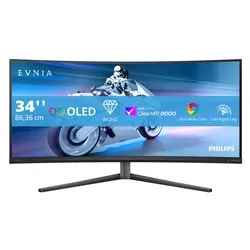 Monitor 34" ( OLED 3440x1440 UWQHD 175Hz ) EVNIA 6000 Curvo Ardesia scura 34M2C6500 00