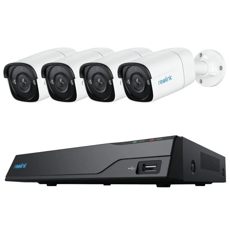 Videocamere di sorveglianza Reolink Sistema NVR 2K Visione Notturna Interno ed Esterno Rilevamento IA Audio Bidirezionale Controllo Vocale