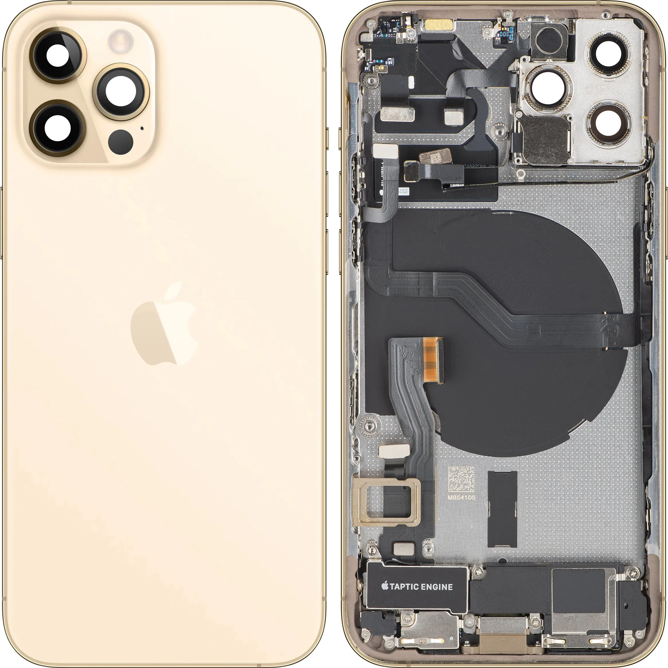 Copertura Batteria Apple iPhone 12 Pro, Con Scocca Centrale, Parti Complete, Oro, Swap Premium