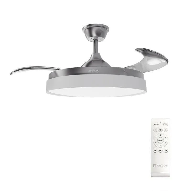Ventilatore da Soffitto con Luce Origial AIRBLISS CEILING RETRACTABLE 25WIN 25W 106cm 6 Velocità Pale Retrattili Telecomando