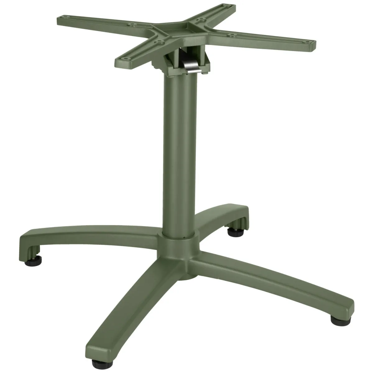 VEGA Base per tavolino da esterno Alu pieghevole; 66x66x50 cm (LxLxH); verde oliva