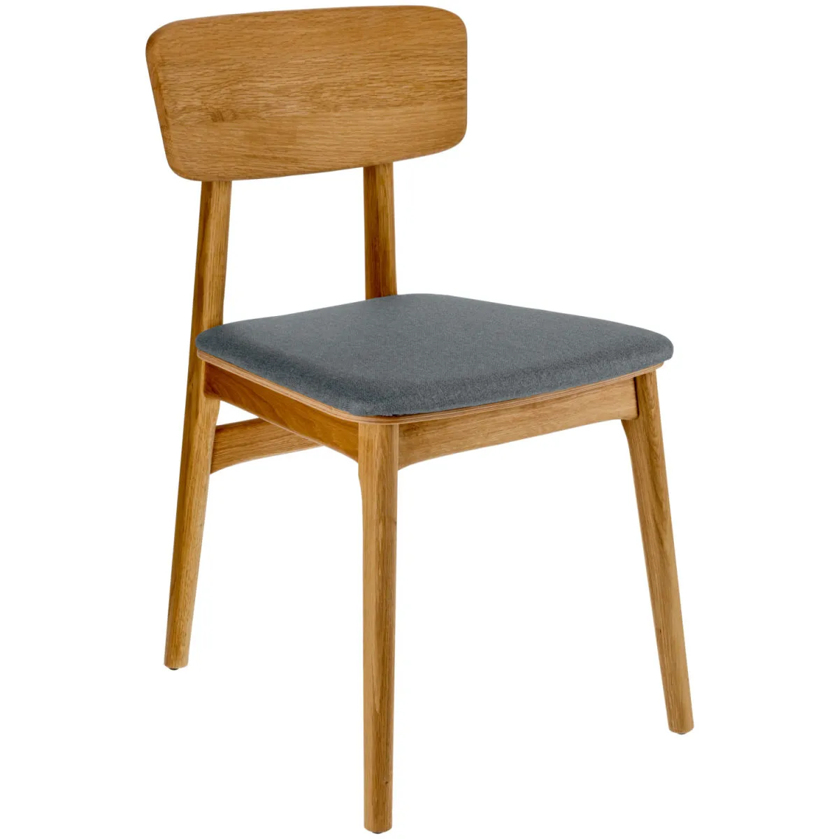 2x VEGA Sedia Yorin in tessuto; 47x55x82 cm (LxPxH); seduta antracite, struttura marrone; 2 pz. / Pacco