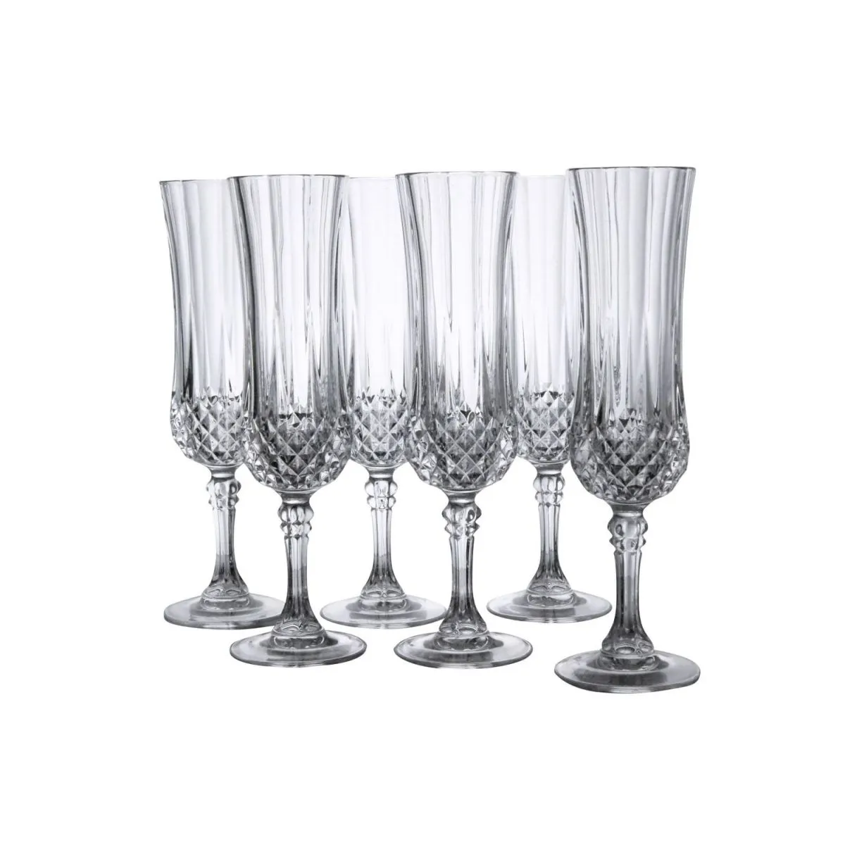6x creaTable LONGCHAMP ECLAT - 6 pezzi calice da champagne 14 cl; 140 ml, 5.5x20.5 cm (ØxH); trasparente; 6 pz. / Pacco