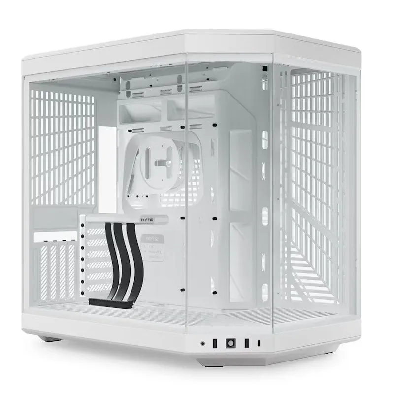 Custodia Atx in vetro temperato bianco Hyte Y70