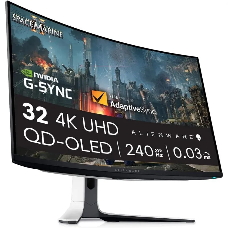 Dell Alienware AW3225QF 32" QD-OLED UltraHD 4K 240Hz 0,03ms Altezza regolabile G-SYNC Curvo
