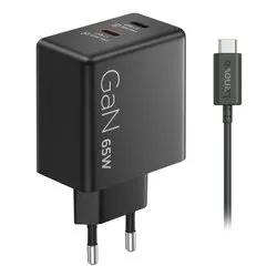 Caricabatterie USB Type-C 65W GaN Dual Black G0A6065BEU