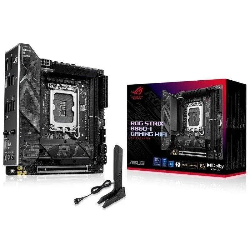 Schede Madri ASUS ROG STRIX B860-I GAMING WIFI B860 LGA 1851 DDR5 mini ITX WiFi 7 PCIe 5.0 RGB