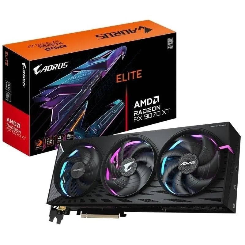 Scheda Grafica Gigabyte Radeon RX 9070 XT AORUS ELITE 16GB GDDR6 FSR 4