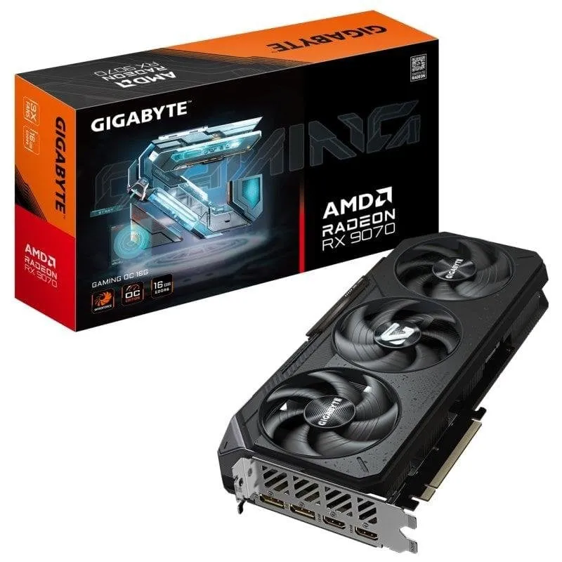 Scheda Grafica Gigabyte AMD Radeon RX 9070 GAMING OC 16GB GDDR6 FSR 4