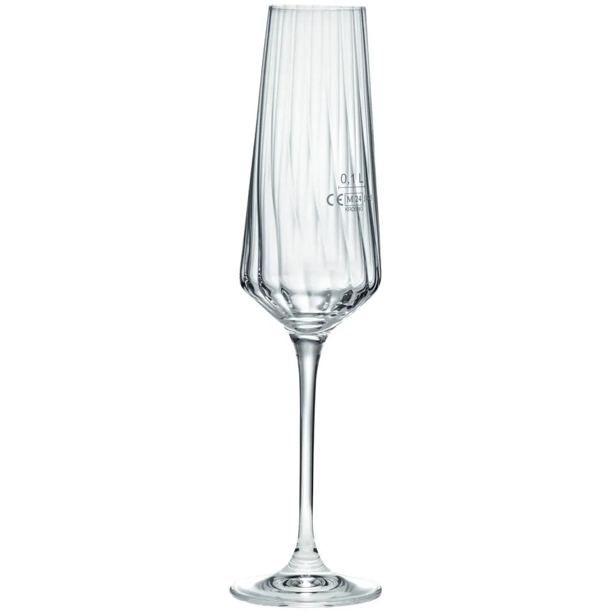 6x van Well Bicchiere da champagne Eva; 200 ml, 4x25 cm (ØxH); trasparente; 0.1 l Segno di riempimento, 6 pz. / Pacco