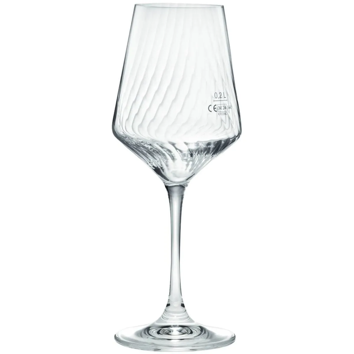 6x van Well Bicchiere da vino Eva; 450 ml, 6x24.5 cm (ØxH); trasparente; 0.2 l Segno di riempimento, 6 pz. / Pacco