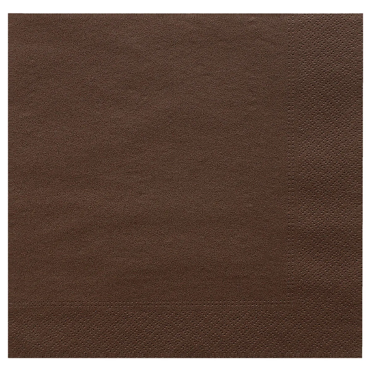 100x GARCIA DE POU Tovaglioli di carta bordato 2 veli; 39x39 cm (LxL); marrone; 100 pz. / Pacco