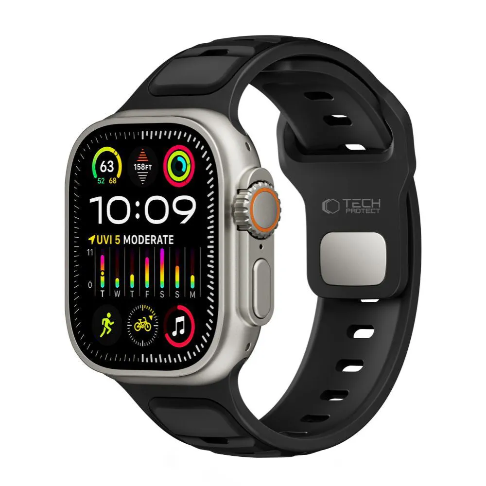 Cinturino Tech-Protect Iconband Line per Apple Watch 49mm / 46mm / 45mm / 44mm Series, Nero