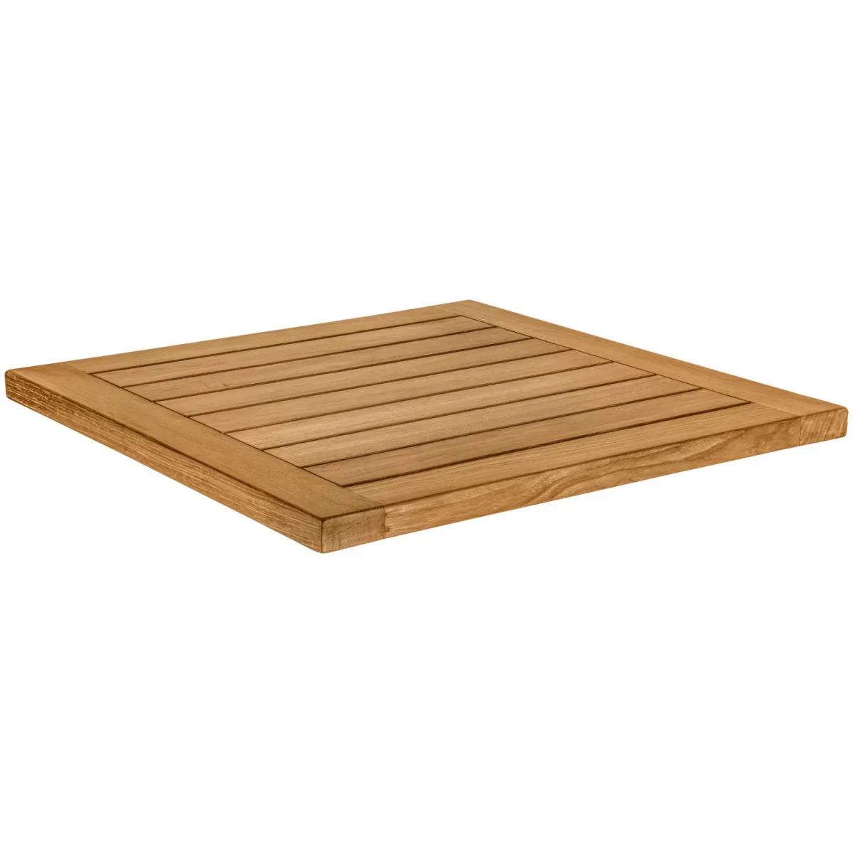 VEGA Piano tavolo in teak Mirello quadrato; 60x60x3 cm (LxLxH); marrone; quadrata