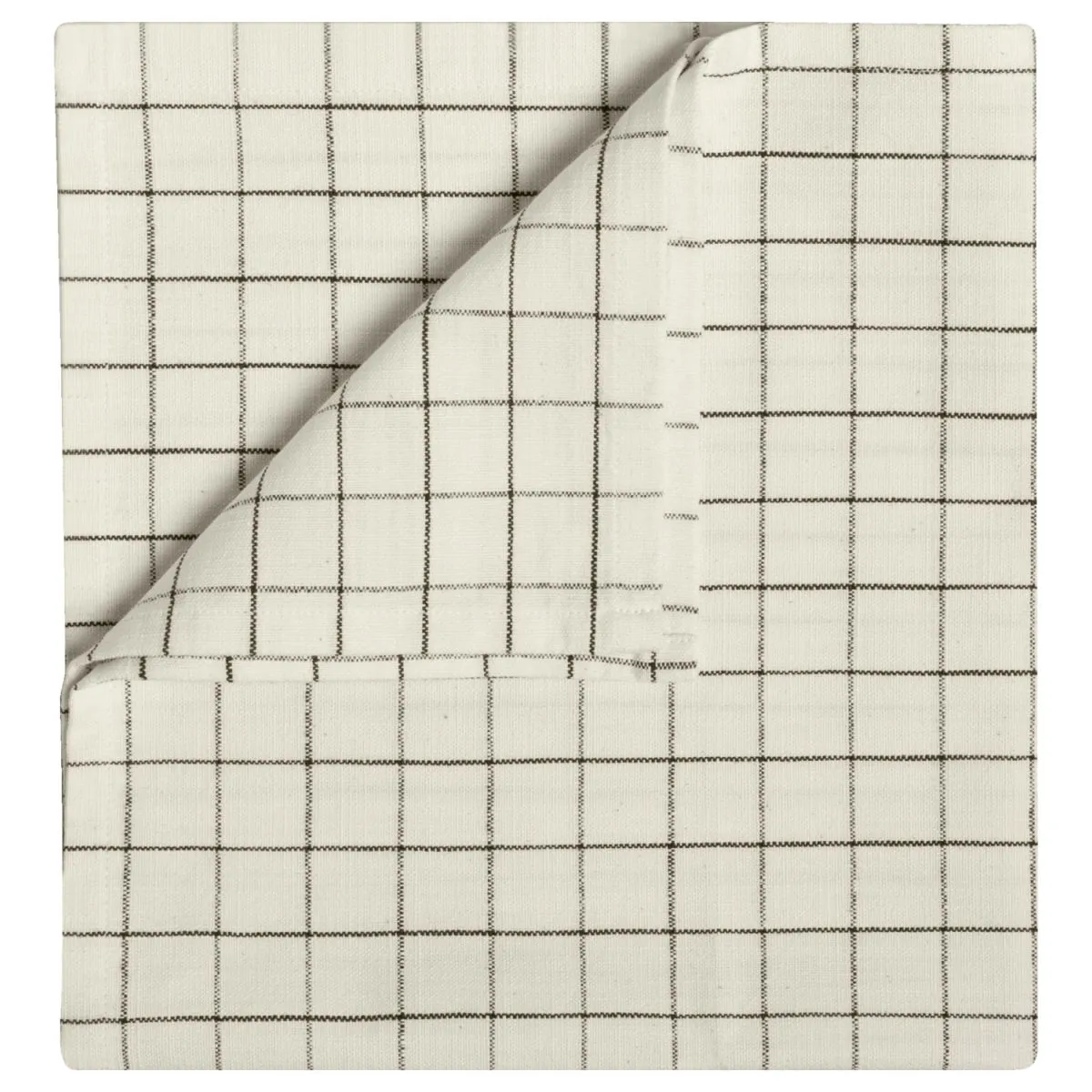 6x ERWIN M. Tovagliolo Skan quadretti piccoli; 50x50 cm (LxL); bianco crema/antracite; 6 pz. / Pacco