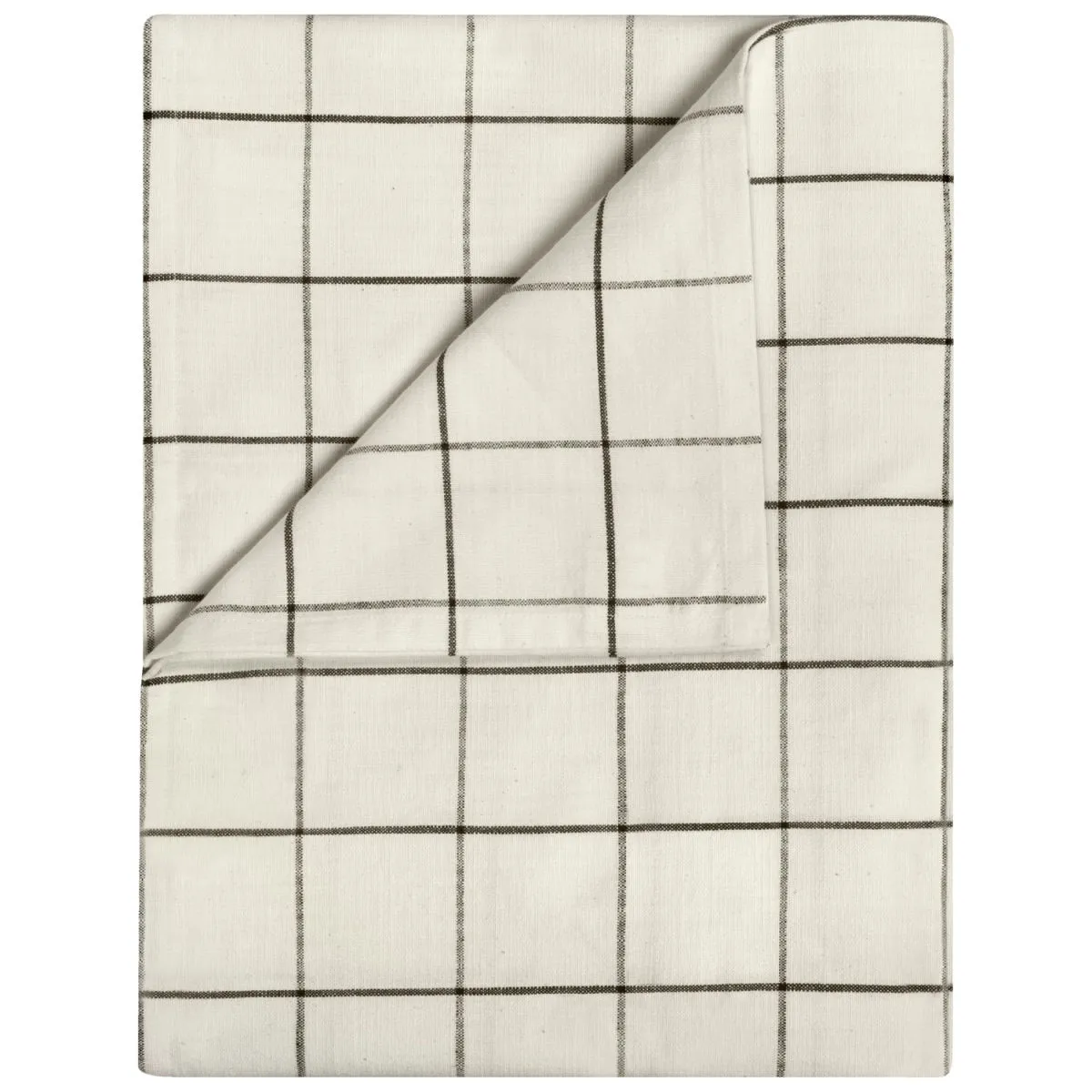 ERWIN M. Tovaglia Skan quadretti grandi; 130x170 cm (LxL); bianco crema/antracite; rettangolare