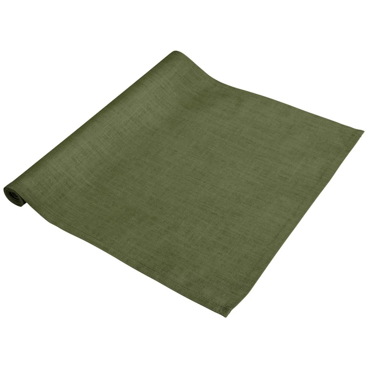 ERWIN M. Runner tavola Ledana; 40x120 cm (LxL); verde oliva