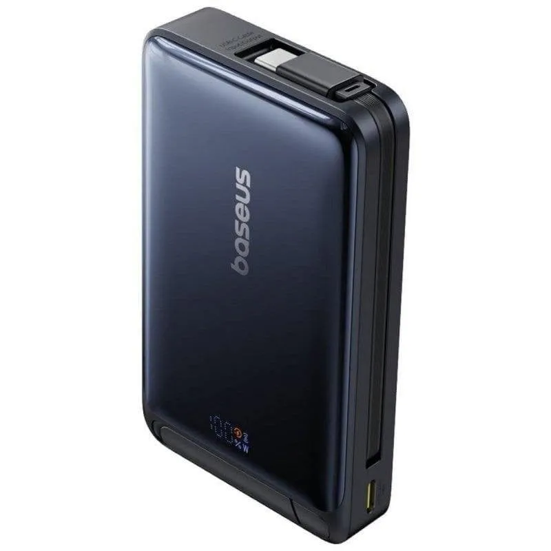 Power Bank Baseus Nomos 10000 mAh 45 W Ricarica Wireless Blu Scuro