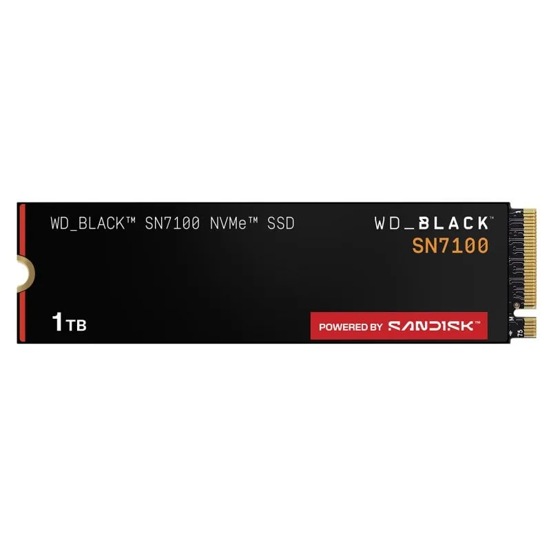 WD BLACK SN7100 1TB SSD 7250MB/s NVMe PCIe 4.0 M.2 Gen4 TLC 3D NAND
