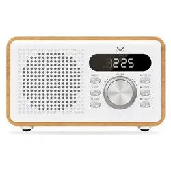 Radiosveglia BIANCA (Ricaricabile) White e Wood 169262 WD