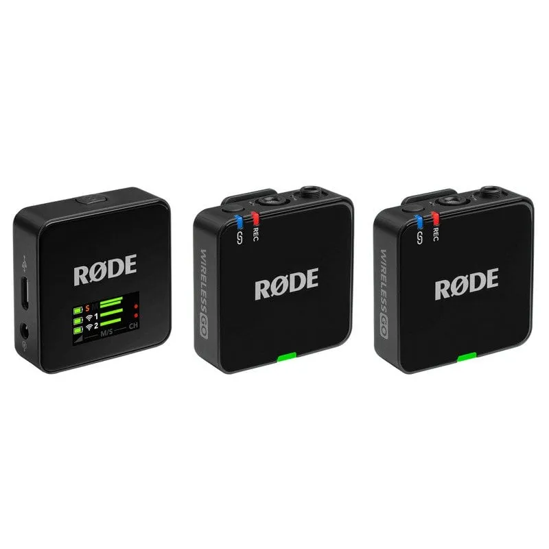 Rode Wireless GO (Gen 3) Sistema microfonico wireless compatto per fotocamere e smartphone Nero