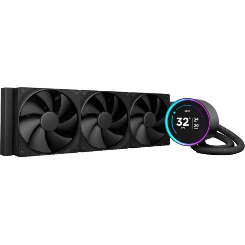 Kit di raffreddamento a liquido NZXT Kraken Elite 360 con display IPS da 360 mm, nero
