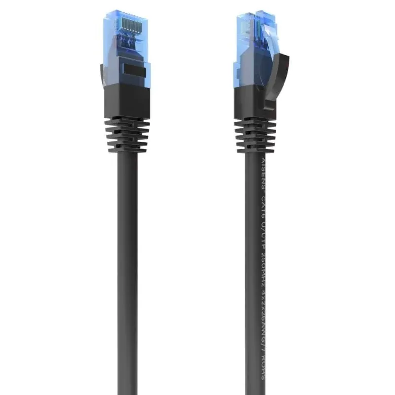 Cavo di rete Aisens A135-0839 RJ45 Cat.6 UTP AWG26 CCA 25 cm nero