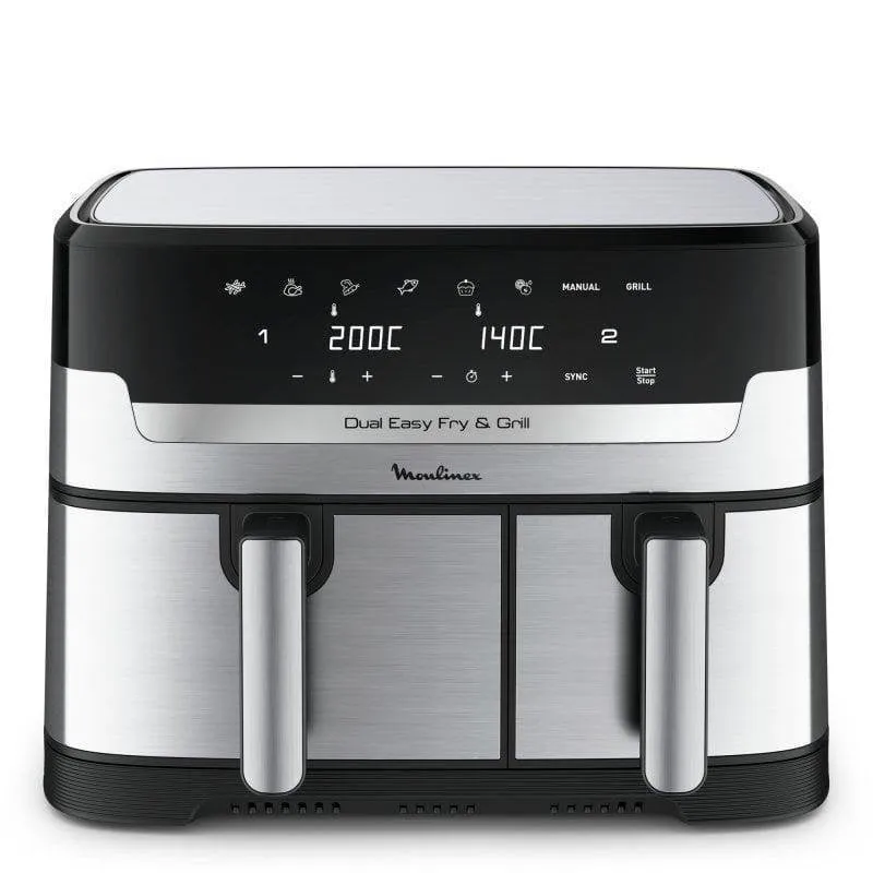 Friggitrice ad Aria Moulinex Dual Easy Fry Doppio Cestello 8,3 L 2450 W