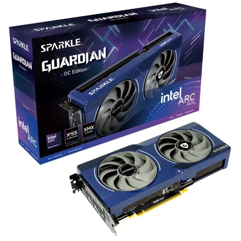Scheda madre Intel Arc B570 GUARDIAN OC da 10 GB GDDR6