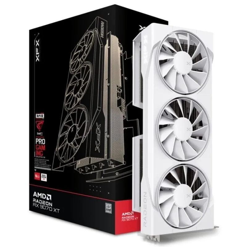 Scheda Grafica XFX Swift Radeon RX 9070 XT 16GB GDDR6 White Triple Fan