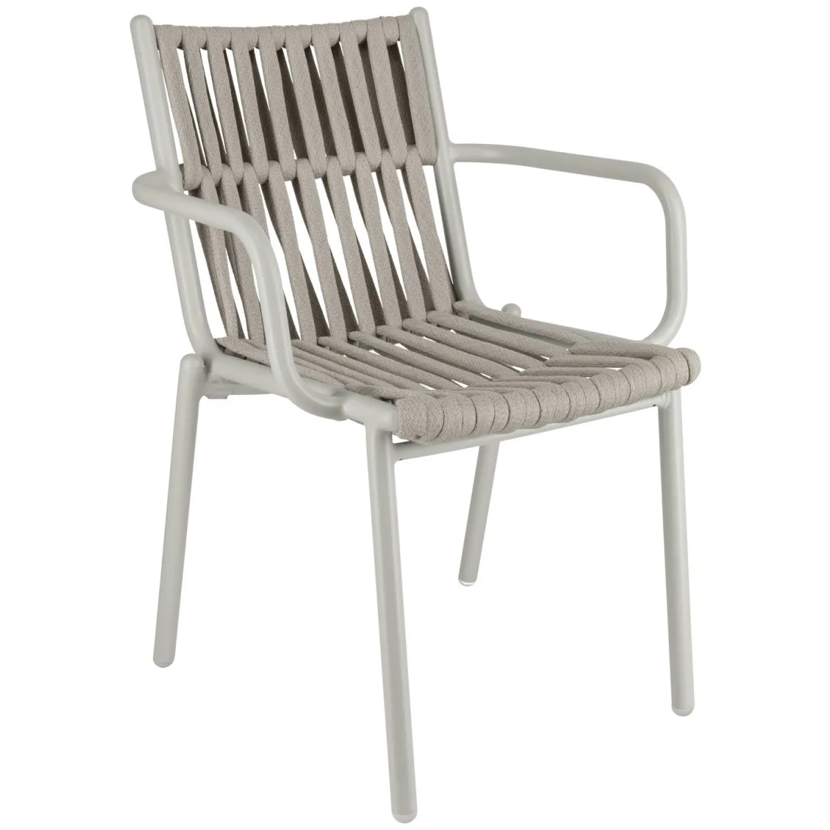2x VEGA Sedia da esterno Lumaro; 45x47x81 cm (LxPxH); seduta tortora, struttura beige; 2 pz. / Pacco