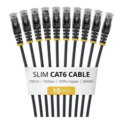 Cavo di rete 6 U/UTP Patch Cable 10 Pack Black 1m N6PAT100CMBKS10PK