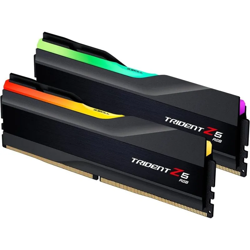 G.skill G.skill Ddr5 Ram 64gb 2x32gb Dual-kit Pc6400 Cl32 64tz5rk Rgb Trident Z5 Rgb - 64gb per prestazioni ottimali, design Rgb elegante, compatibile con Intel - La migliore RAM per giocatori e professionisti