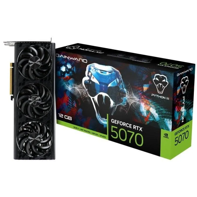 Scheda Grafica Gainward GeForce RTX 5070 Python III 12GB GDDR7 Reflex 2 RTX AI DLSS4