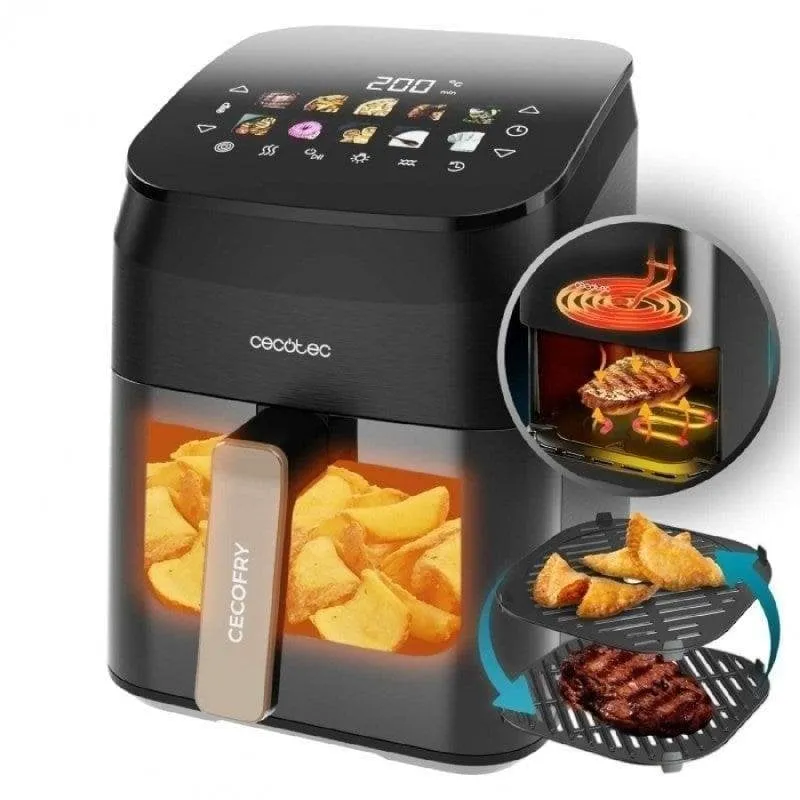 Friggitrice ad Aria Cecotec Cecofry&Grill Smokin' 4500 Finestra 4,5 L 1900 W Affumicatore