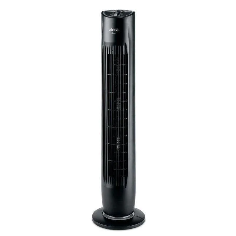 Ventilatore a Colonna Ufesa Riga 45W 3 Velocità Timer Inclinazione Regolabile Maniglia Nero