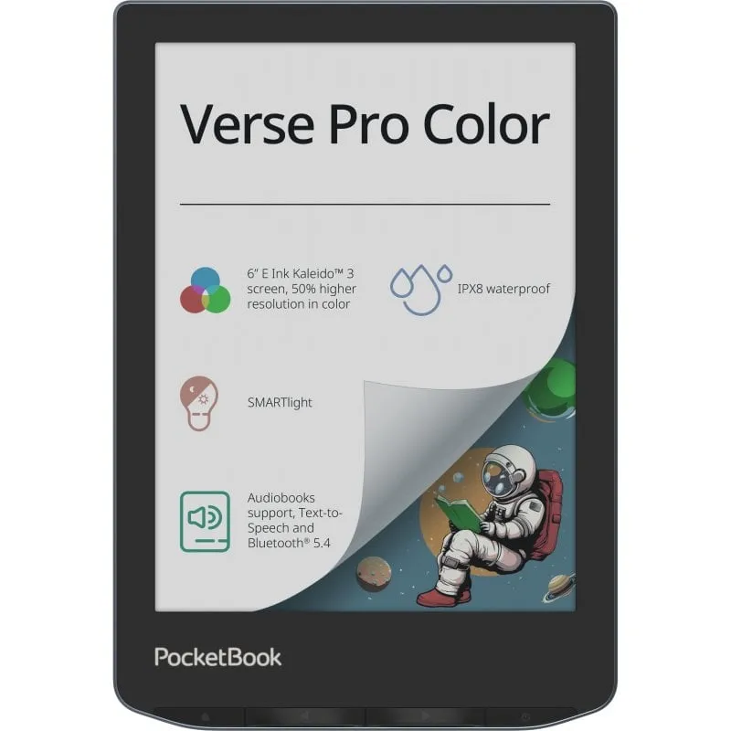 PocketBook Verse Pro Color E-reader 6" Touchscreen Lettore Ebook Impermeabile Audiolibri Blu