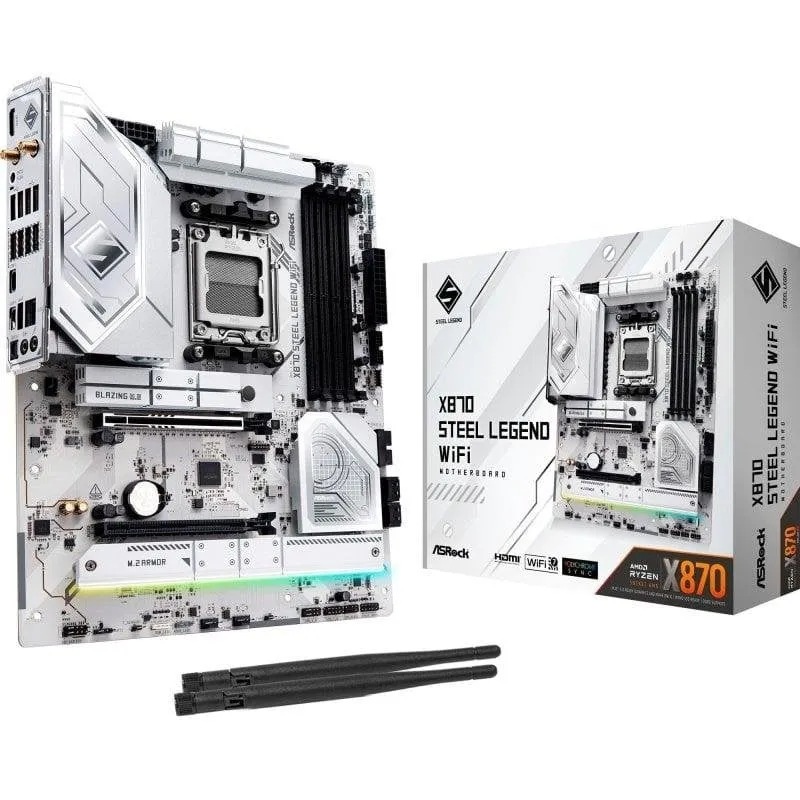 Schede Madri ASRock X870 STEEL LEGEND AMD X870 AM5 DDR5 ATX WiFi 7 USB4 2.5GbE M.2