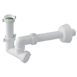 Sifone scarico per lavelli 1 vasca (1"1/4F) BAZOOKA Bianco S0310B
