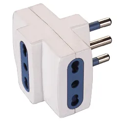 Adattatore 3 prese 2P+T 10/16A (bipasso std italiano) Bianco PP0452R