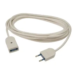 Prolunga elettrica (5m) H03VV-F 2x0,75 mmq (10A 2P) Bianco PP0377 1R