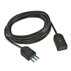 Prolunga elettrica (5m) H05VV-F 3x0,75 mmq (10A 2P+T) Nero PP0382 1R