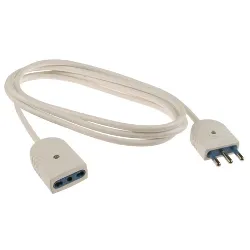 Prolunga elettrica (3m) H05VV-F 3x1 mmq (16A 2P+T) Bianco PP0386R