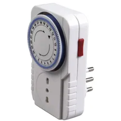 Presa programmabile timer giornaliero ( 2P+T 10/16A (bipasso std italiano) ) Bianco PP1408