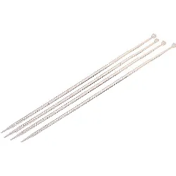 Set fascette cablaggio 25 pz (3,6x300mm) per serraggio cavi da 3 a 80 mm Bianco PP0311